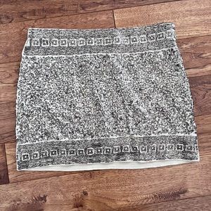 Express gold sequined mini skirt